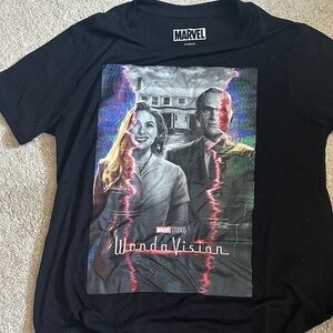 WandaVision Marvel Black Graphic Tee
